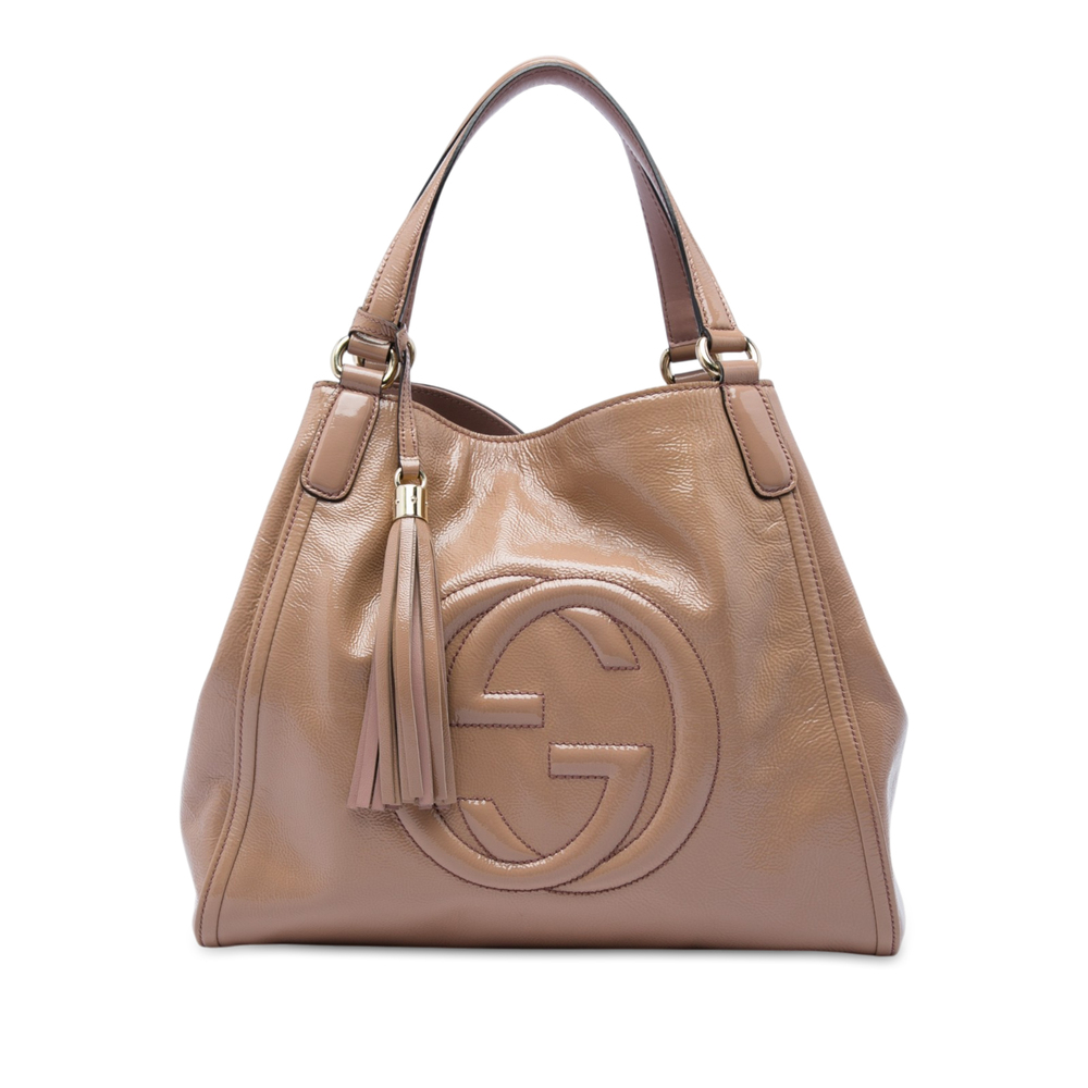 Pre-Loved Gucci Medium Patent Soho Cellarius Tote